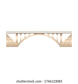 Bridge vector icon.Realistic vector icon isolated on white background bridge.