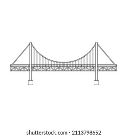 Bridge vector iconz Outline vector icon isolated on white background bridge.