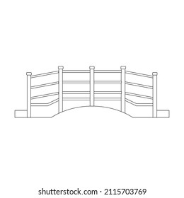 Icono de vector de puente iconz Símbolo de contorno aislado en puente de fondo blanco.