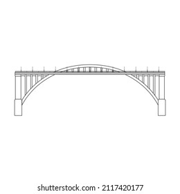 Bridge vector iconz Outline vector icon isolated on white background bridge.