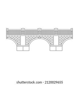 Bridge vector iconz Outline vector icon isolated on white background bridge.