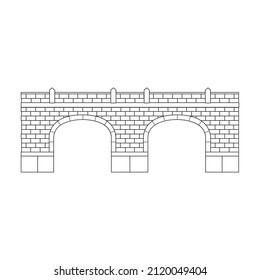 Bridge vector iconz Outline vector icon isolated on white background bridge.