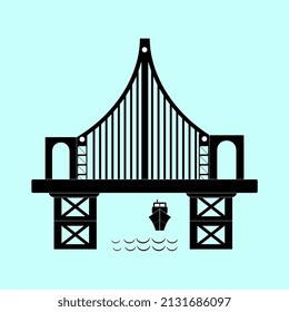 ilustración de vector puente, perfecta para mapas, iconos, folletos, carteles, mascotas, etc.