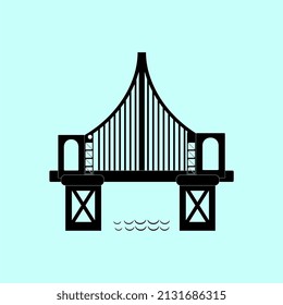 ilustración de vector puente, perfecta para mapas, iconos, folletos, carteles, mascotas, etc.