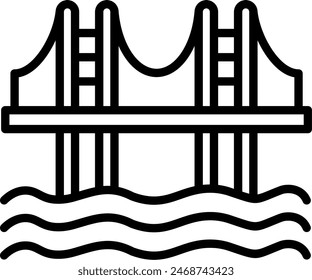 Bridge Vector Line Icon Design