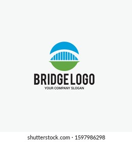 bridge Vector Logo Design Template