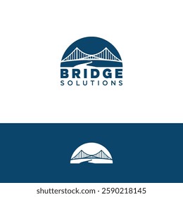 Bridge vector logo design template