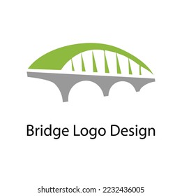 Diseño gráfico del logotipo del vector puente