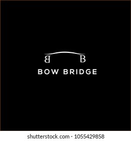 Bridge vector logo. Bridge icon, bridhe emblem. Linear bridge design element
