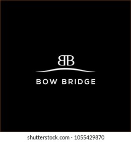 Bridge vector logo. Bridge icon, bridhe emblem. Linear bridge design element