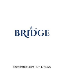 Bridge vector logo. Bridge icon vector. Bridge sign design