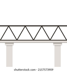 Vector de puente. Vector del tren ferroviario. fondo de pantalla. espacio de copia. en blanco.