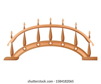 Bridge vector urban architecture. Bridge-construction for transportation illustration