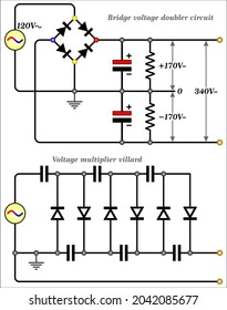 Bridge voltage doubler circuit - Voltage multiplier villard