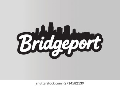Bridgeportbereich Typografie Text Vektorgrafik
