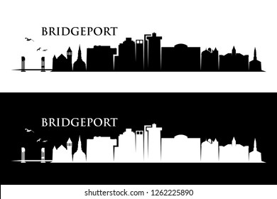 Bridgeport skyline - Bridgeport, United States of America, USA - vector illustration