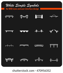 Bridges black silhouette simply icons for web