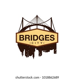 Bridges Logo Vector. You can use it as a logo or illustrate. Include the EPS.10 format. easy editable.