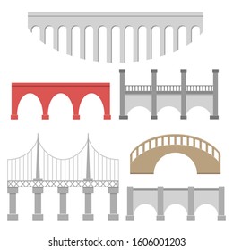 Bridges set vector design illustration isolated on white background