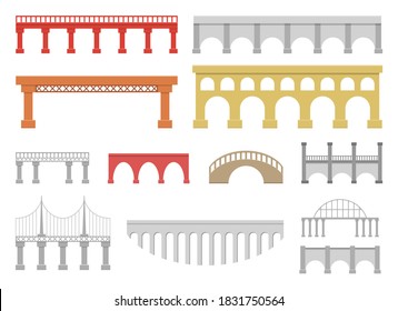 Bridges set vector design illustration isolated on white background svg