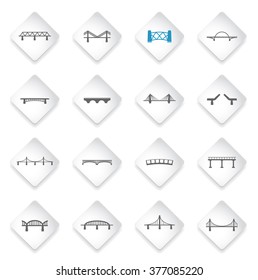 Bridges simply icons for web and user interfaces