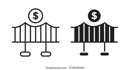 Bridging loan icon concept for infographic, website or app.