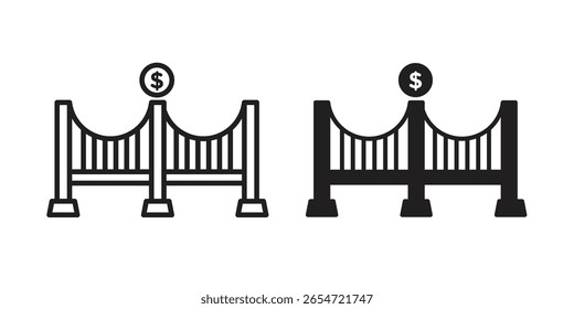 Icono de préstamo puente. conjunto de símbolos de Vector moderno