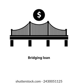 Bridging loan icon. simple flat trendy style vector Bridging loan illustration on white background..eps