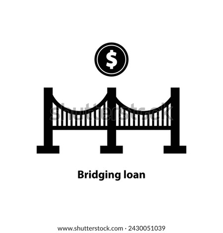 Bridging loan icon. simple flat Bridging loan icon illustration on white background..eps