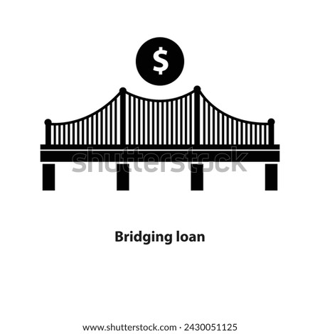 Bridging loan icon. simple flat trendy style vector Bridging loan illustration on white background..eps