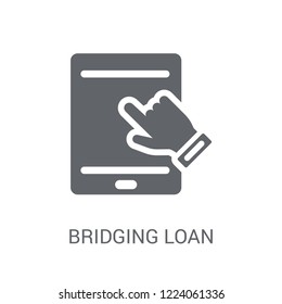 Bridging loan icon. Trendy Bridging loan logo concept on white background from business collection. Suitable for use on web apps, mobile apps and print media.