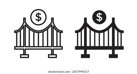 Bridging loan icon vector design. set web icons