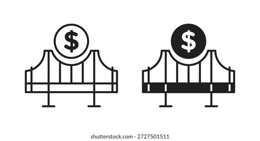 Ícone de empréstimo de ponte para web e app. ilustração vetorial eps