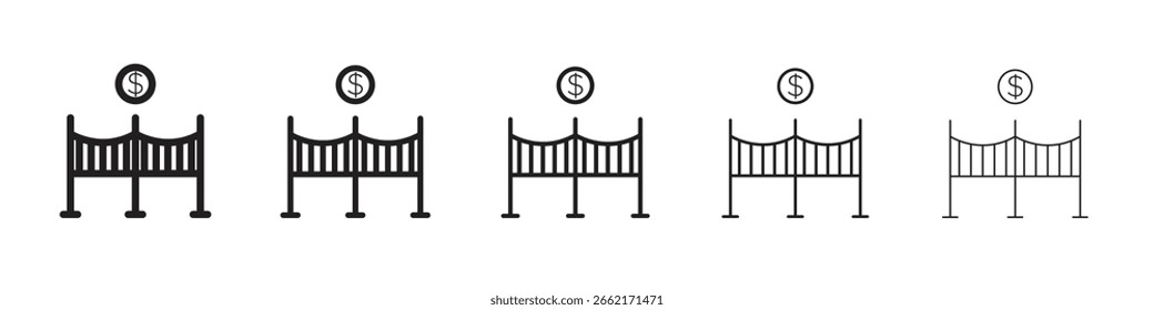 Bridging iconos de préstamo. diseños de iconos de Vector simples y modernos