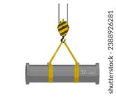 Bridle chocker hitches of synthetic web on white background
