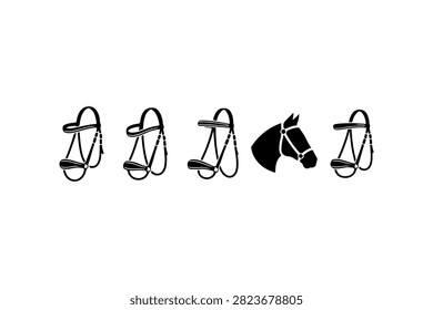 Bridles Silhouette Vector Collection Set Design
