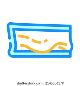 brie cheese color icon vector. brie cheese sign. isolated symbol illustration