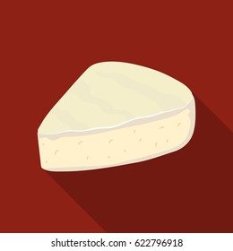 Brie.Different kinds of cheese single icon in black style vector symbol stock illustration web.