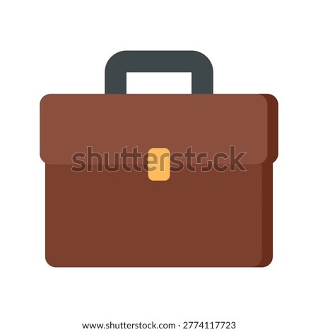 brief case color flat vector icon isolated on white background