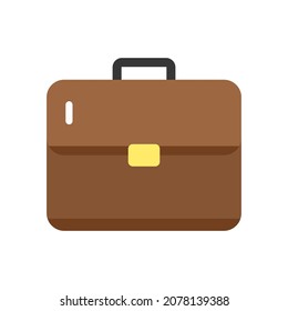 brief case flat clipart vector illustration