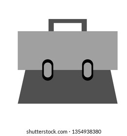 Brief case flat illustration on white