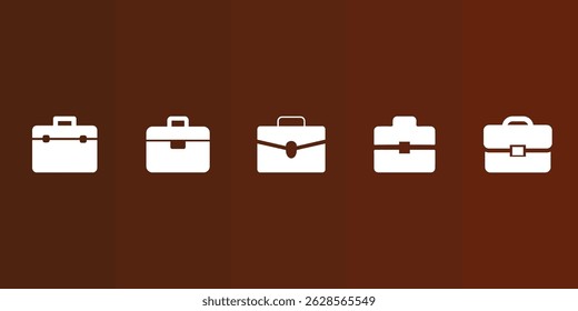 Brief case icon set, briefcase, business, bag, office, work, illustration, design, vector, background, isolated, professional
