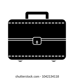 brief case icon - vector briefcase - business suitcase - portfolio illustration isolated