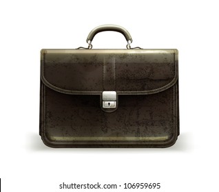 Brief case, old-style vector isolated