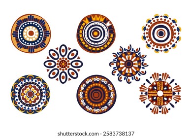 Brief colored flower pattern lines hand painted simple elements Symbol, ethnic, traditional. Seamless pattern, background. For holiday cards, prints, gift wrap, home and textiles. Vector illustration.