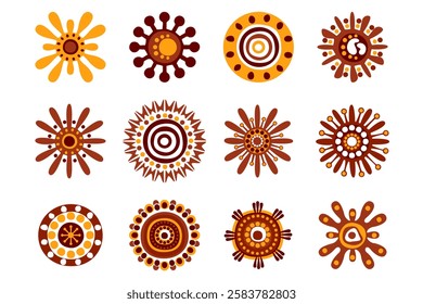 Brief colored flower pattern lines hand painted simple elements Symbol, ethnic, traditional. Seamless pattern, background. For holiday cards, prints, gift wrap, home and textiles. Vector illustration.