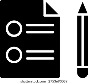 Brief Glyph Icon Vector Design