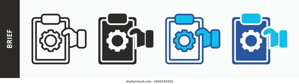 Brief icon illustration concept with mixed style
