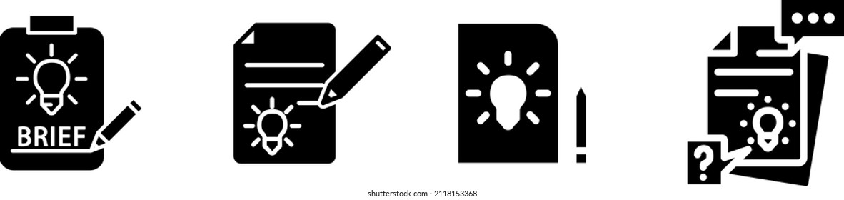 Brief icon , vector illustration