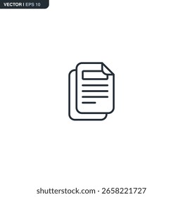 Brief, linear style sign for mobile concept and web design. Symbol, logo illustration. Pixel perfect vector graphics